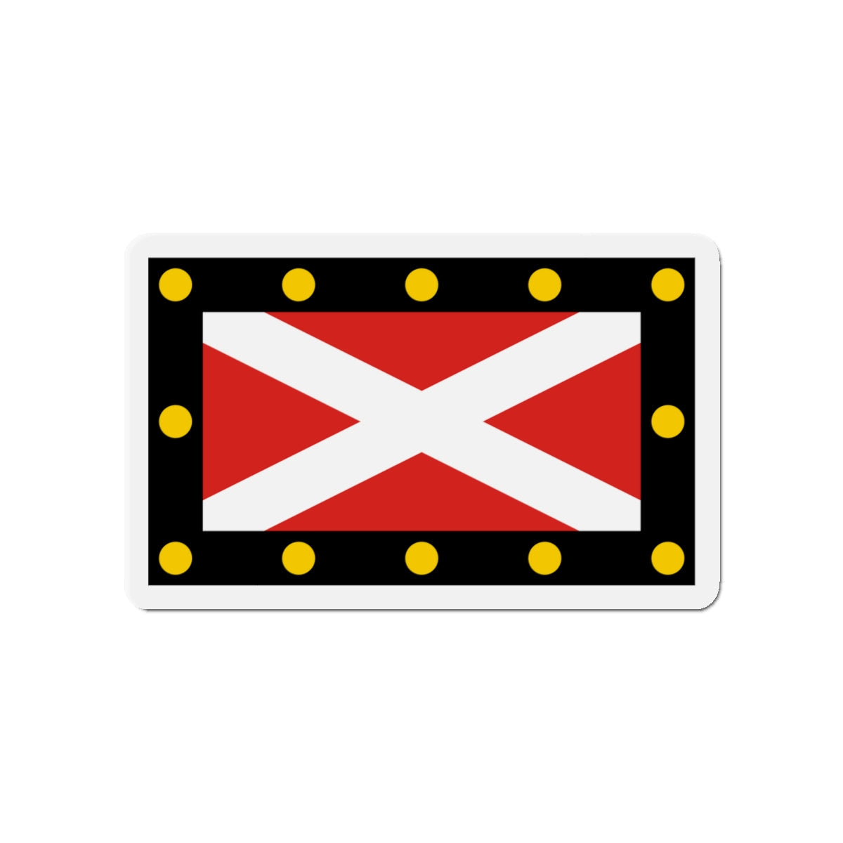 Flag of Hampton Poyle UK - Die-Cut Magnet-4" x 4"-The Sticker Space