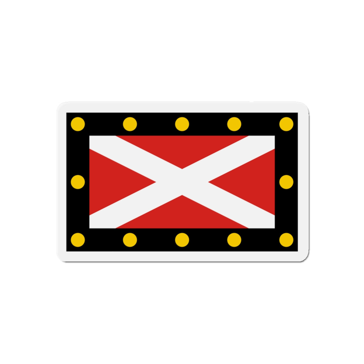 Flag of Hampton Poyle UK - Die-Cut Magnet-5" x 5"-The Sticker Space