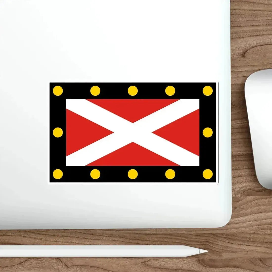 Flag of Hampton Poyle UK STICKER Vinyl Die-Cut Decal - The Sticker Space