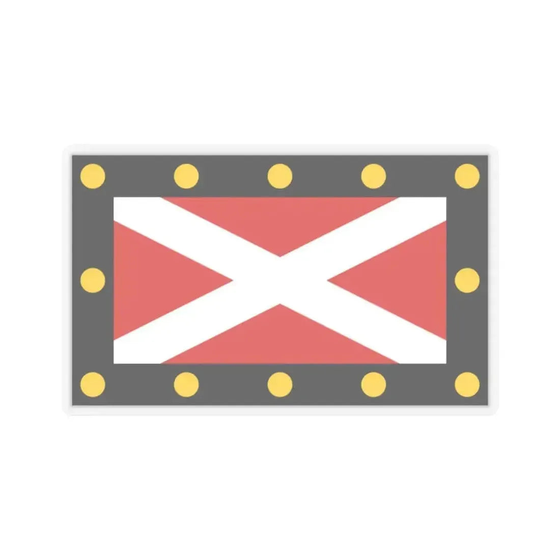 Flag of Hampton Poyle UK - STICKER Vinyl Kiss-Cut Decal 2 Inch Transparent - The Sticker Space
