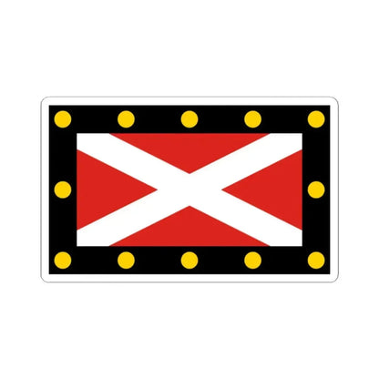 Flag of Hampton Poyle UK - STICKER Vinyl Kiss-Cut Decal 2 Inch White - The Sticker Space