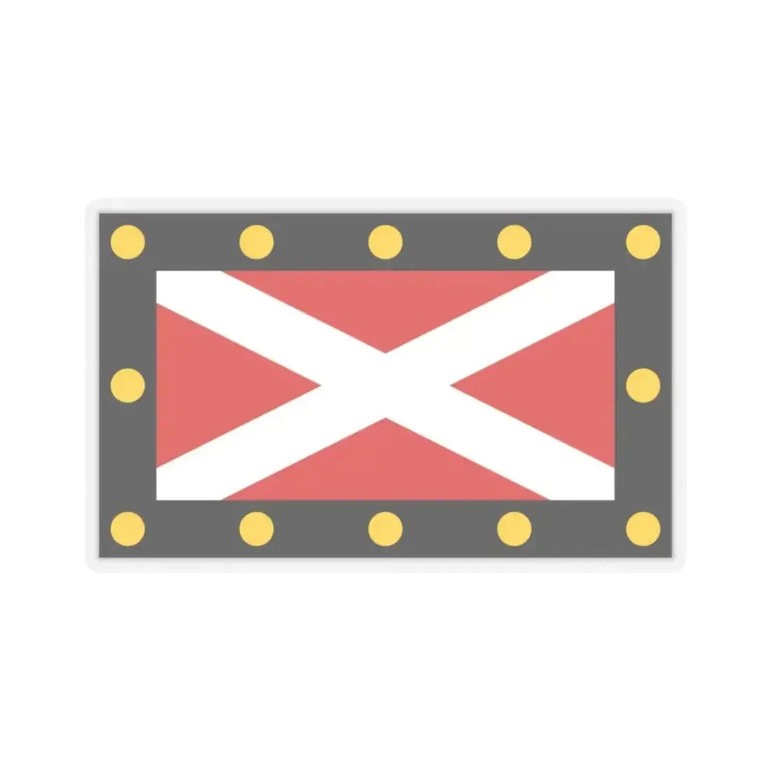 Flag of Hampton Poyle UK - STICKER Vinyl Kiss-Cut Decal 3 Inch Transparent - The Sticker Space