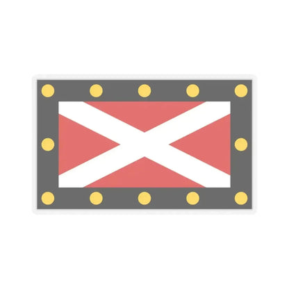 Flag of Hampton Poyle UK - STICKER Vinyl Kiss-Cut Decal 3 Inch Transparent - The Sticker Space