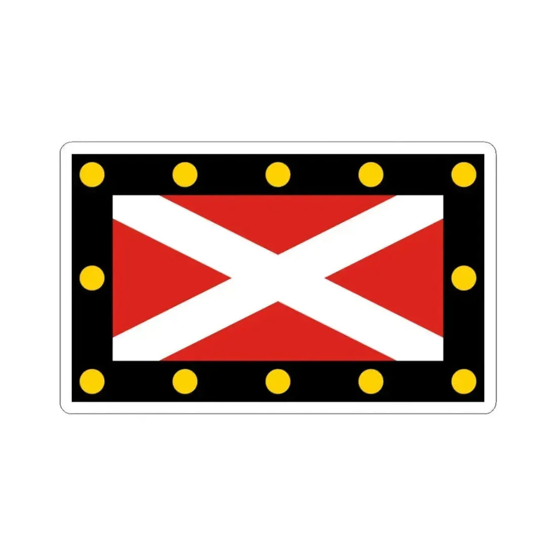 Flag of Hampton Poyle UK - STICKER Vinyl Kiss-Cut Decal 3 Inch White - The Sticker Space