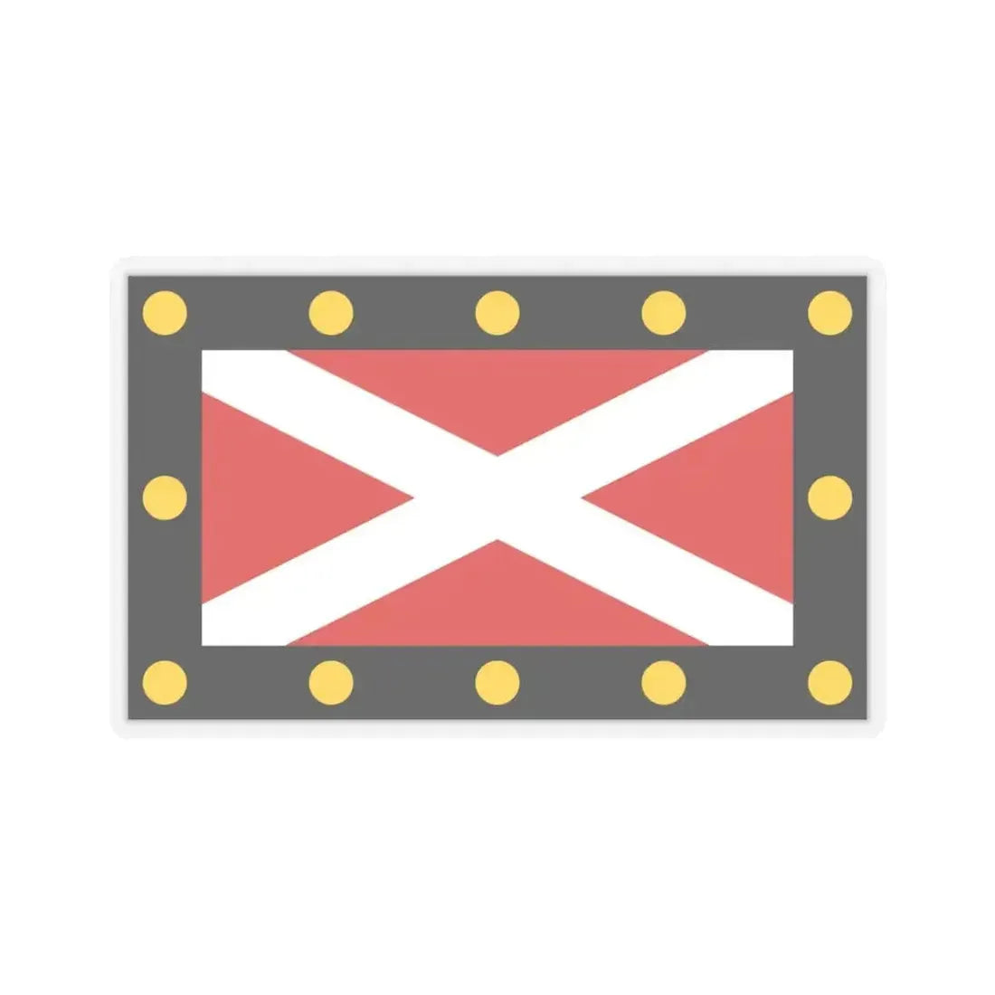 Flag of Hampton Poyle UK - STICKER Vinyl Kiss-Cut Decal 4 Inch Transparent - The Sticker Space