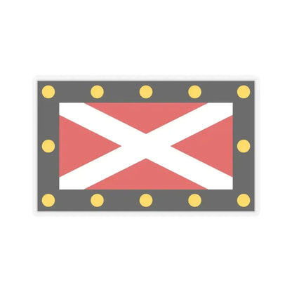 Flag of Hampton Poyle UK - STICKER Vinyl Kiss-Cut Decal 4 Inch Transparent - The Sticker Space