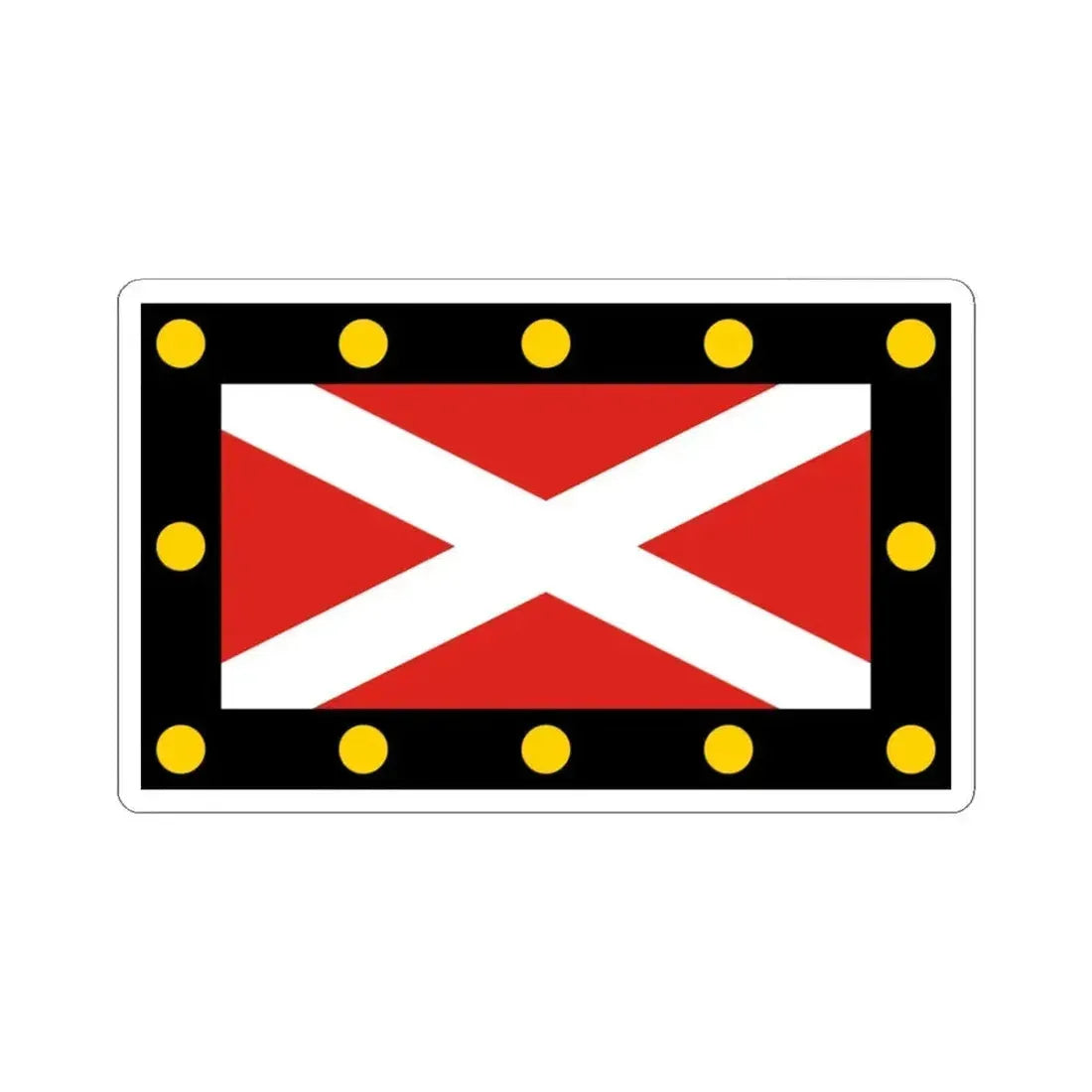 Flag of Hampton Poyle UK - STICKER Vinyl Kiss-Cut Decal 4 Inch White - The Sticker Space