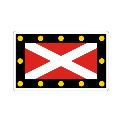 Flag of Hampton Poyle UK - STICKER Vinyl Kiss-Cut Decal 4 Inch White - The Sticker Space