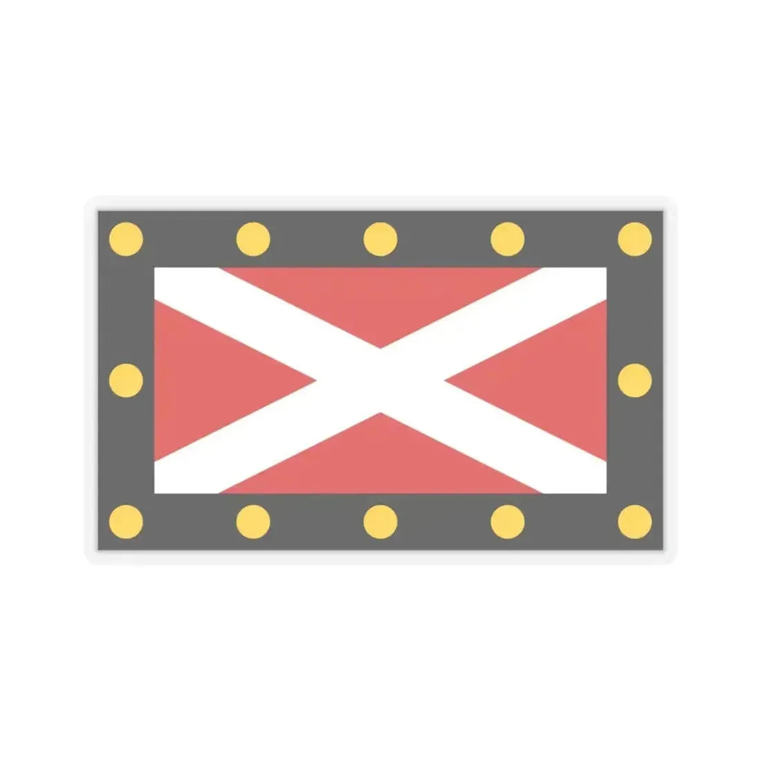 Flag of Hampton Poyle UK - STICKER Vinyl Kiss-Cut Decal 6 Inch Transparent - The Sticker Space