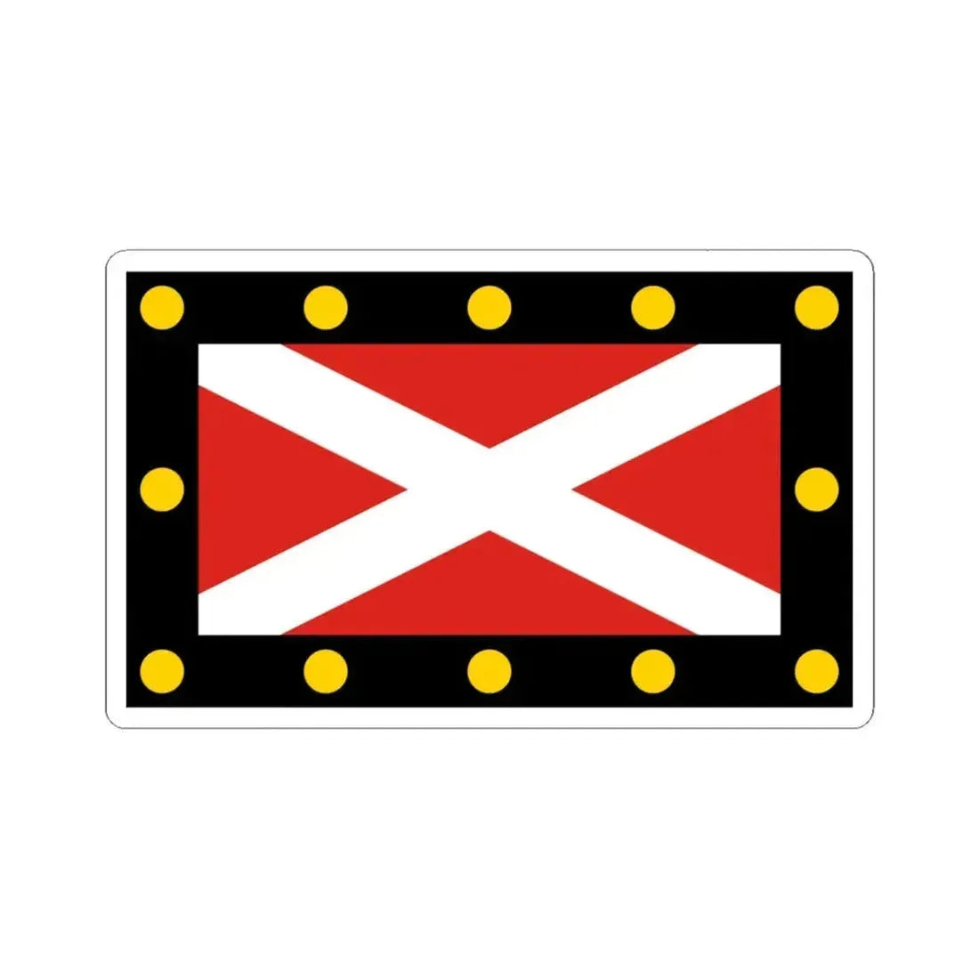 Flag of Hampton Poyle UK - STICKER Vinyl Kiss-Cut Decal 6 Inch White - The Sticker Space