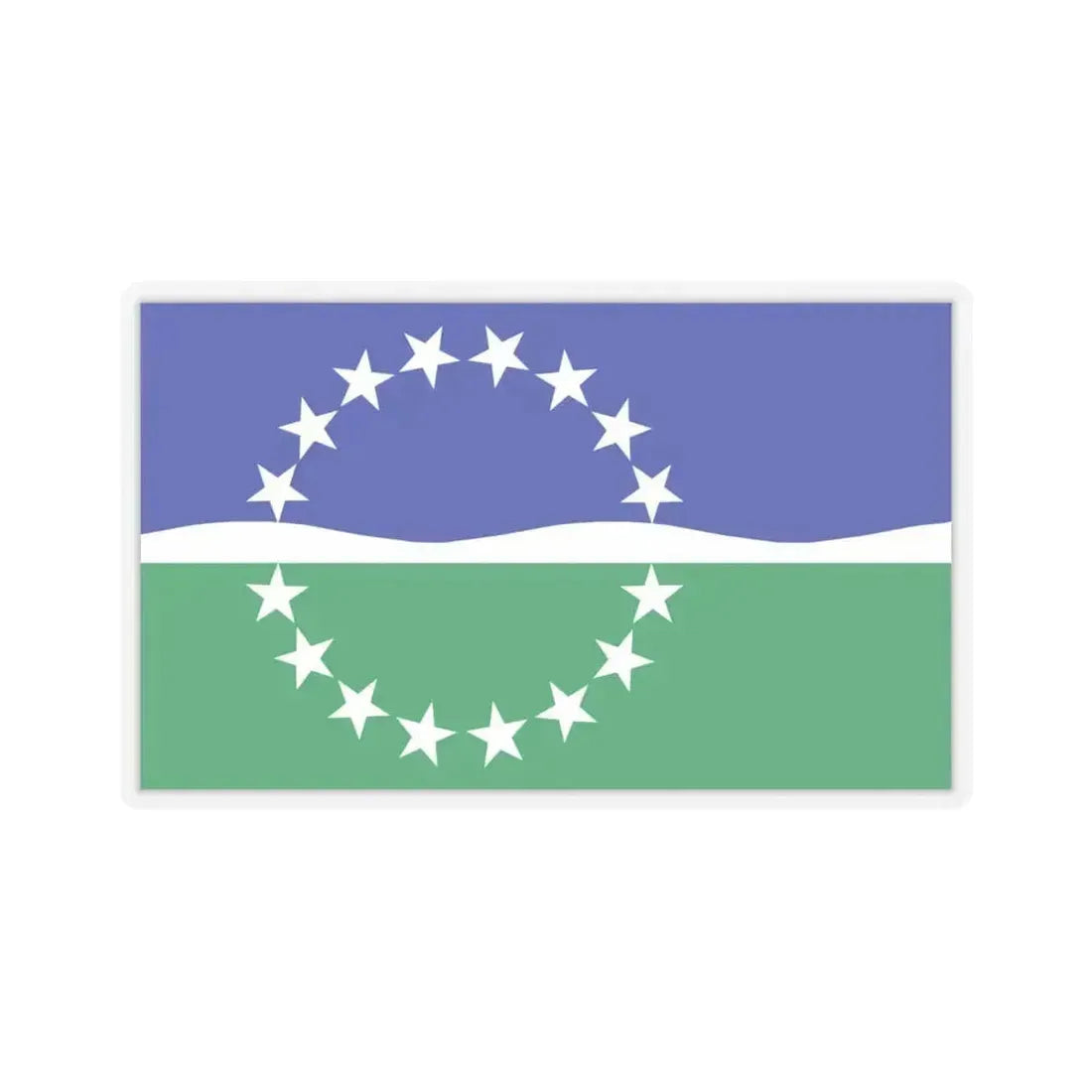 Flag of Hampton Roads, Virginia - STICKER Vinyl Kiss-Cut Decal 6 Inch Transparent - The Sticker Space