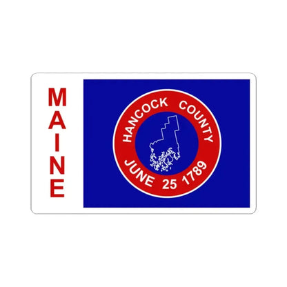 Flag of Hancock County Maine (United States) STICKER Vinyl Kiss-Cut Decal 2 Inch White - The Sticker Space
