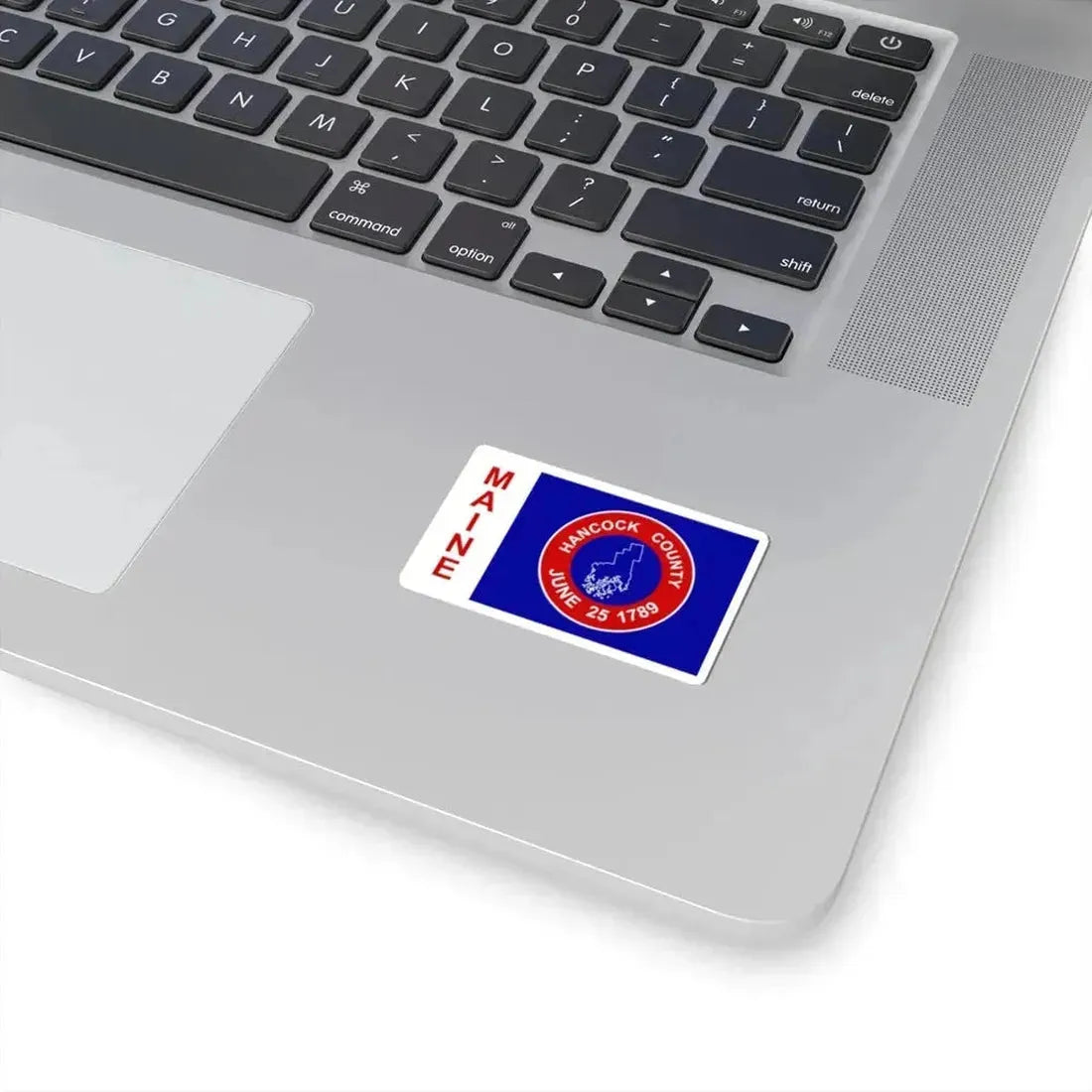 Flag of Hancock County Maine (United States) STICKER Vinyl Kiss-Cut Decal - The Sticker Space