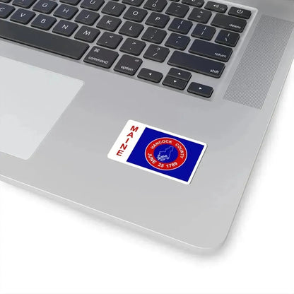Flag of Hancock County Maine (United States) STICKER Vinyl Kiss-Cut Decal - The Sticker Space