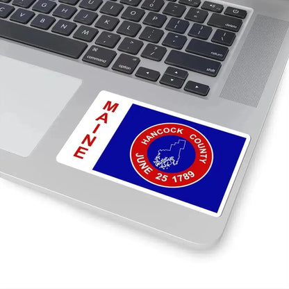 Flag of Hancock County Maine (United States) STICKER Vinyl Kiss-Cut Decal - The Sticker Space