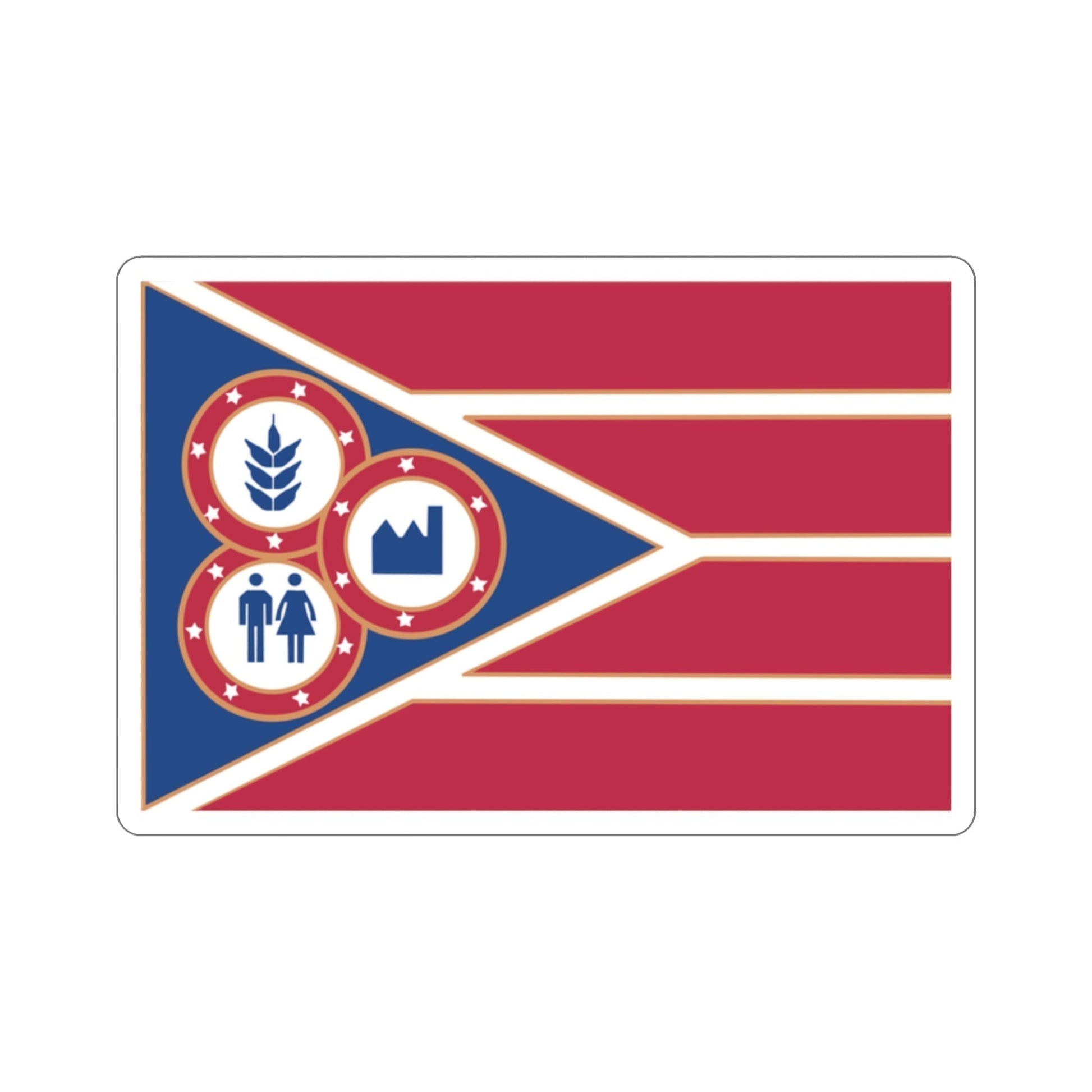 Flag of Hancock County Ohio STICKER Vinyl Die-Cut Decal-2 Inch-The Sticker Space