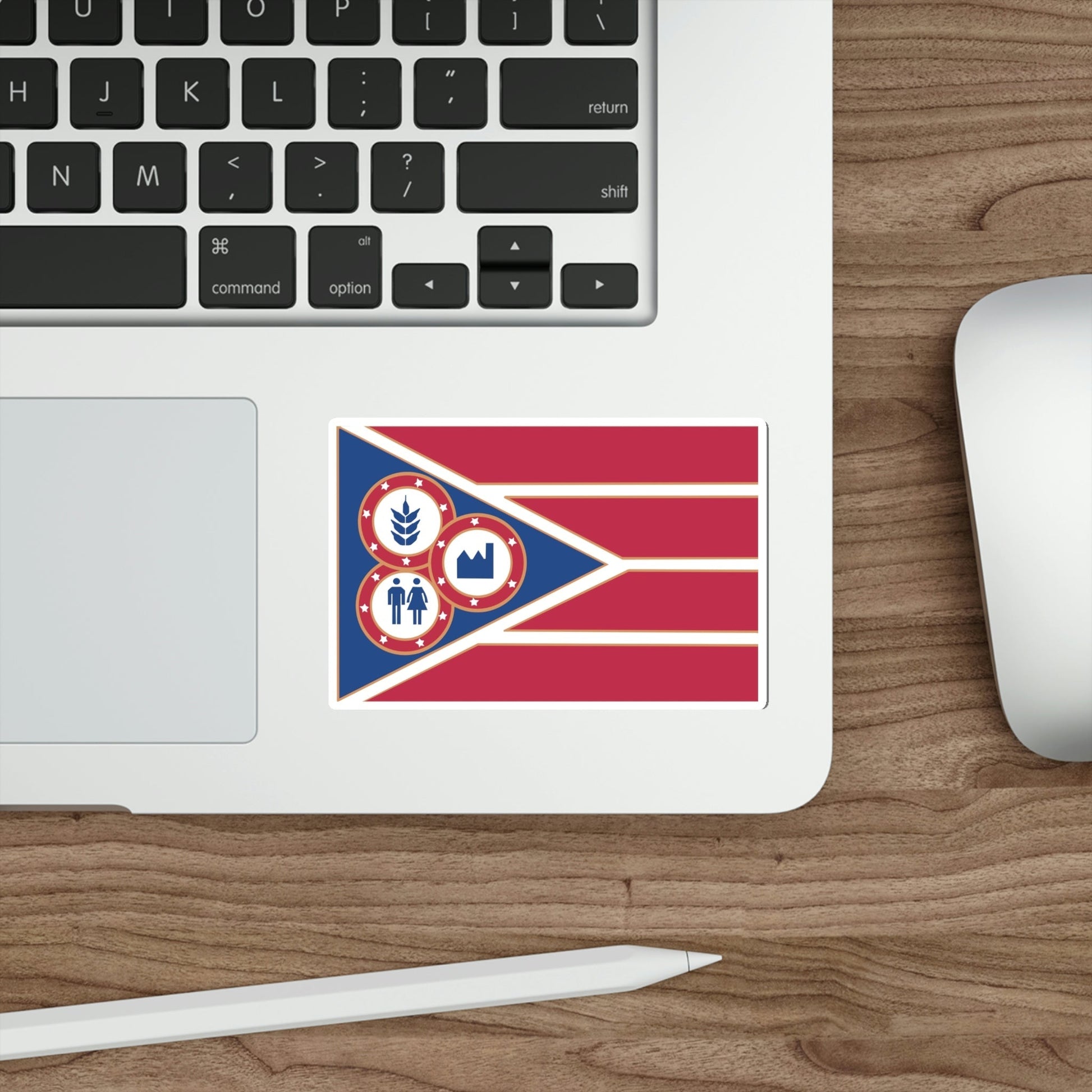 Flag of Hancock County Ohio STICKER Vinyl Die-Cut Decal-The Sticker Space