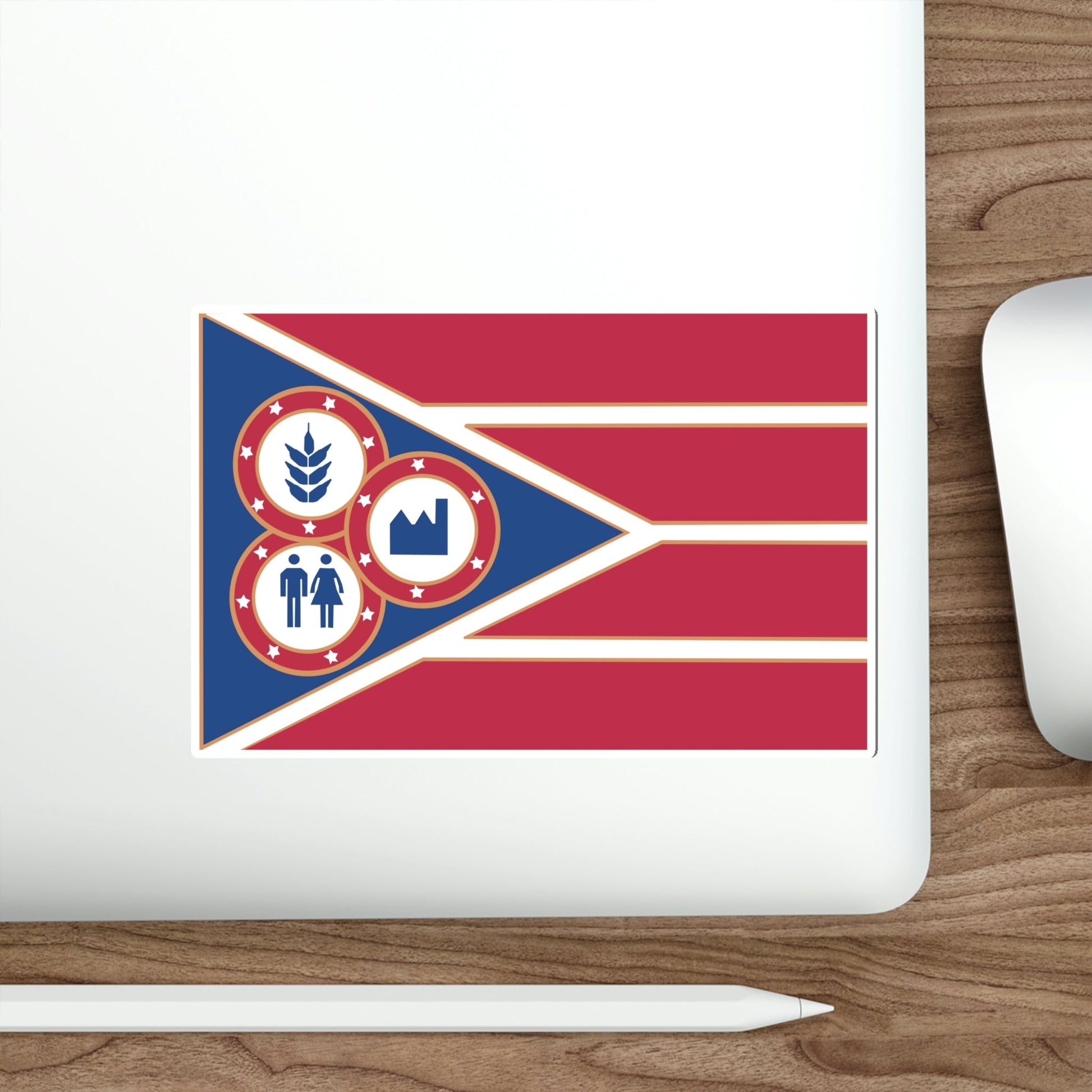 Flag of Hancock County Ohio STICKER Vinyl Die-Cut Decal-The Sticker Space