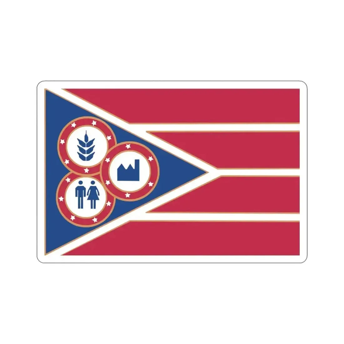 Flag of Hancock County Ohio STICKER Vinyl Die-Cut Decal - The Sticker Space