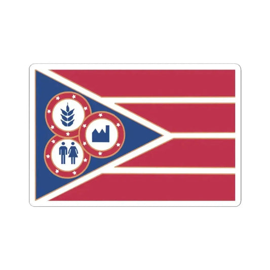 Flag of Hancock County Ohio (United States) STICKER Vinyl Kiss-Cut Decal 2 Inch White - The Sticker Space