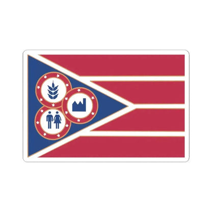 Flag of Hancock County Ohio (United States) STICKER Vinyl Kiss-Cut Decal 3 Inch White - The Sticker Space