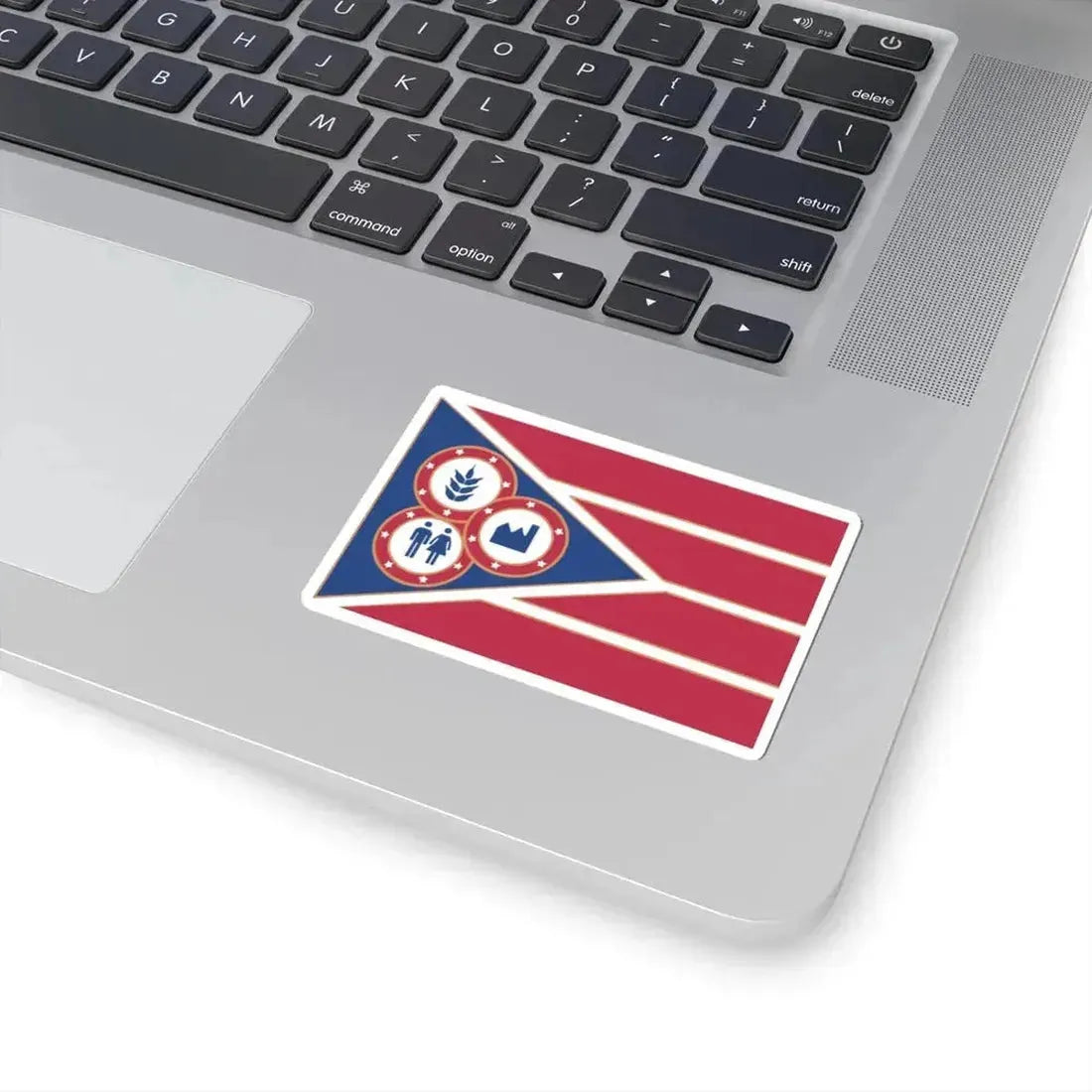 Flag of Hancock County Ohio (United States) STICKER Vinyl Kiss-Cut Decal - The Sticker Space