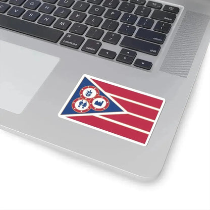 Flag of Hancock County Ohio (United States) STICKER Vinyl Kiss-Cut Decal - The Sticker Space