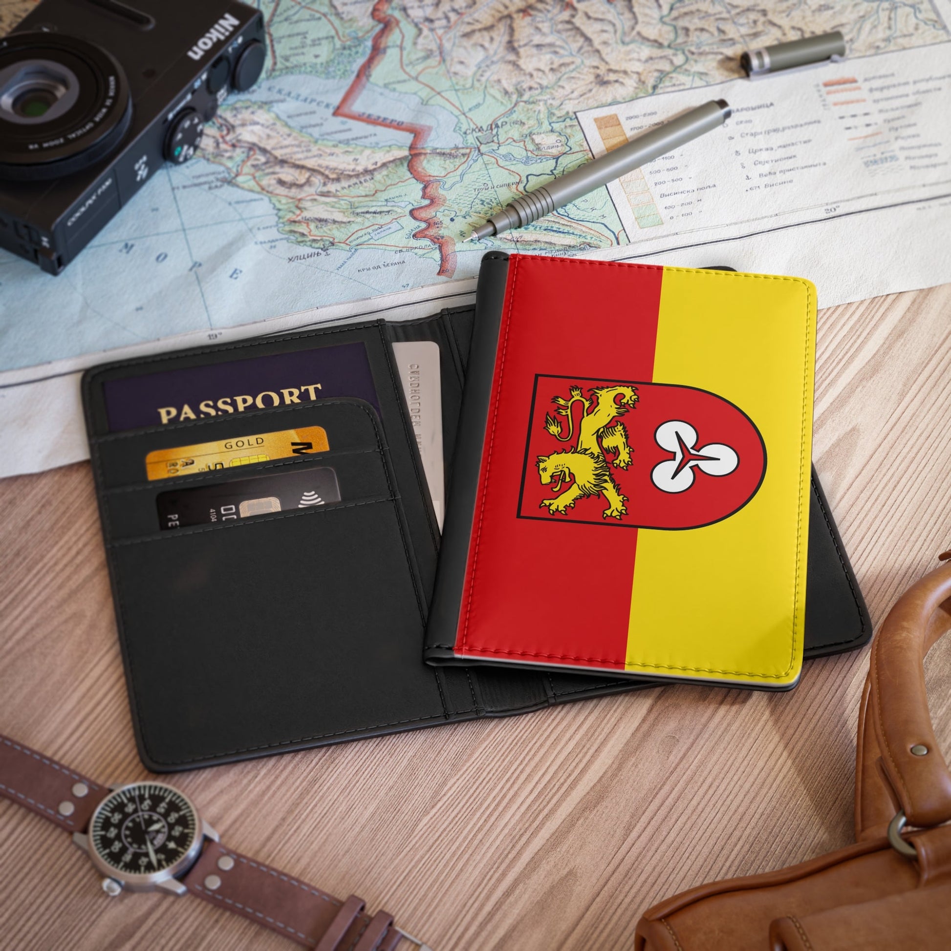 Flag of Hannover Germany - Passport Holder-3.9" x 5.8"-The Sticker Space