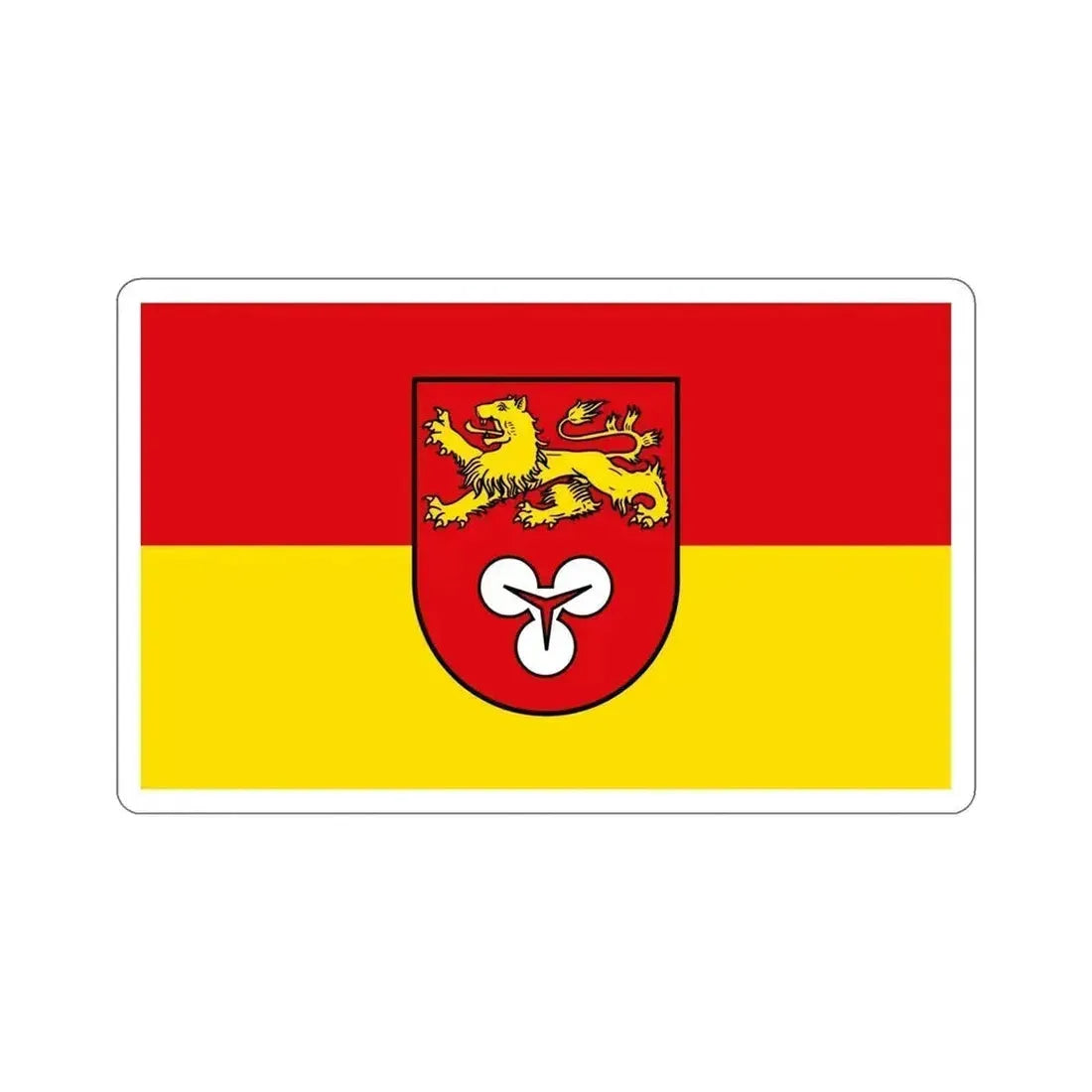 Flag of Hannover Germany STICKER Vinyl Die-Cut Decal 5 Inch - The Sticker Space
