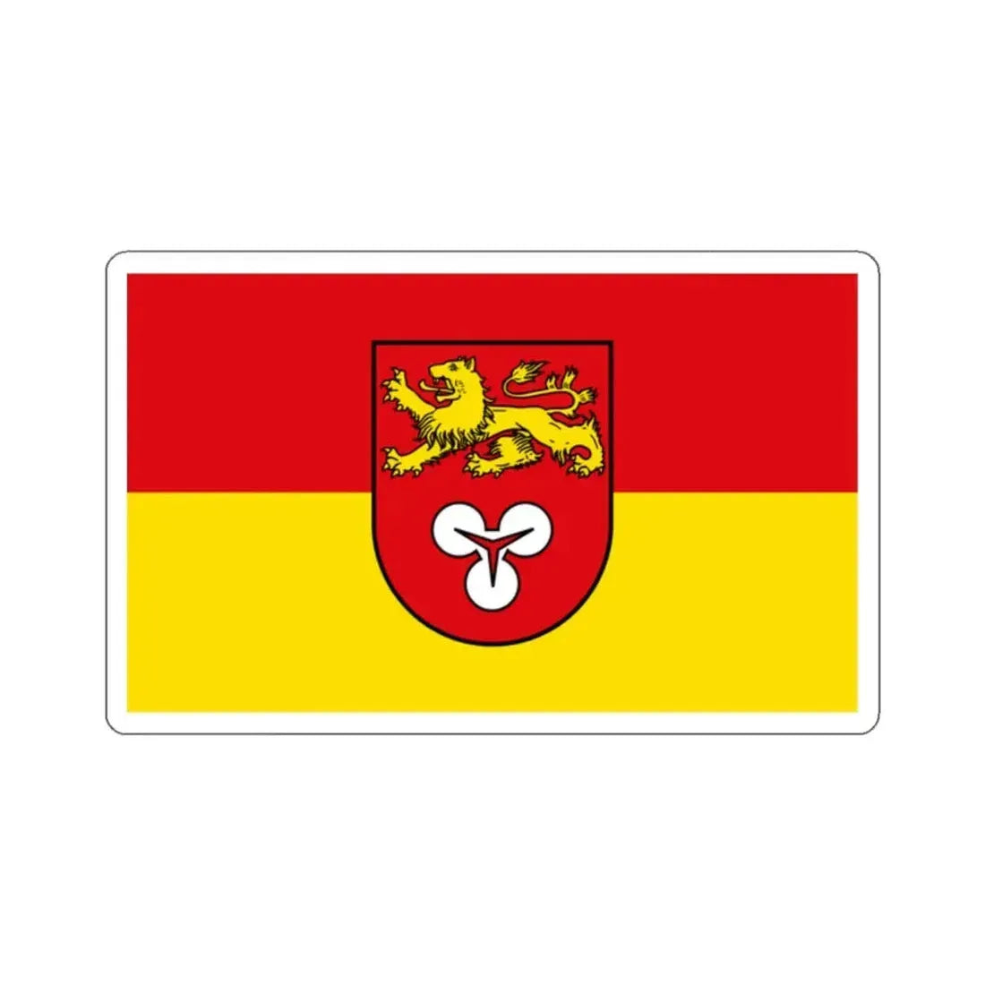 Flag of Hannover Germany - STICKER Vinyl Kiss-Cut Decal 2 Inch White - The Sticker Space
