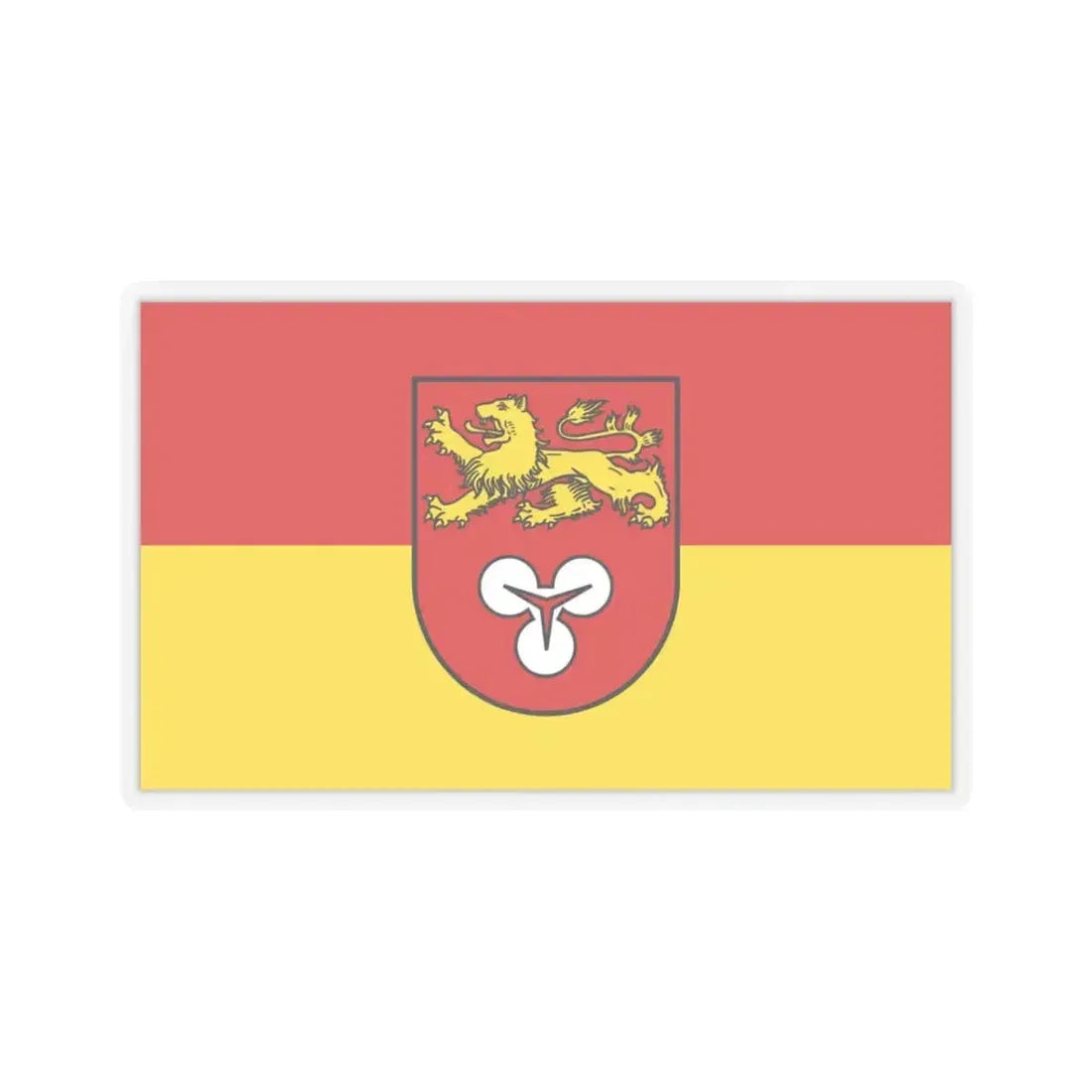 Flag of Hannover Germany - STICKER Vinyl Kiss-Cut Decal 3 Inch Transparent - The Sticker Space