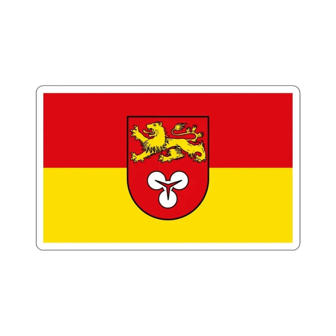 Flag of Hannover Germany - STICKER Vinyl Kiss-Cut Decal 3 Inch White - The Sticker Space