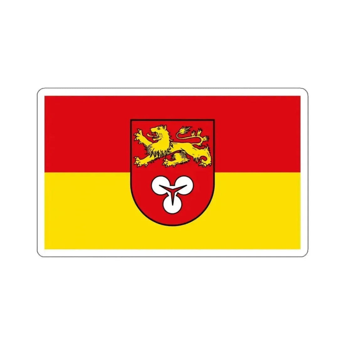 Flag of Hannover Germany - STICKER Vinyl Kiss-Cut Decal 4 Inch White - The Sticker Space