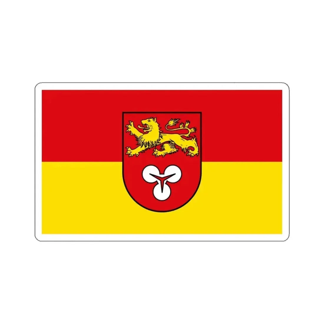 Flag of Hannover Germany - STICKER Vinyl Kiss-Cut Decal 6 Inch White - The Sticker Space