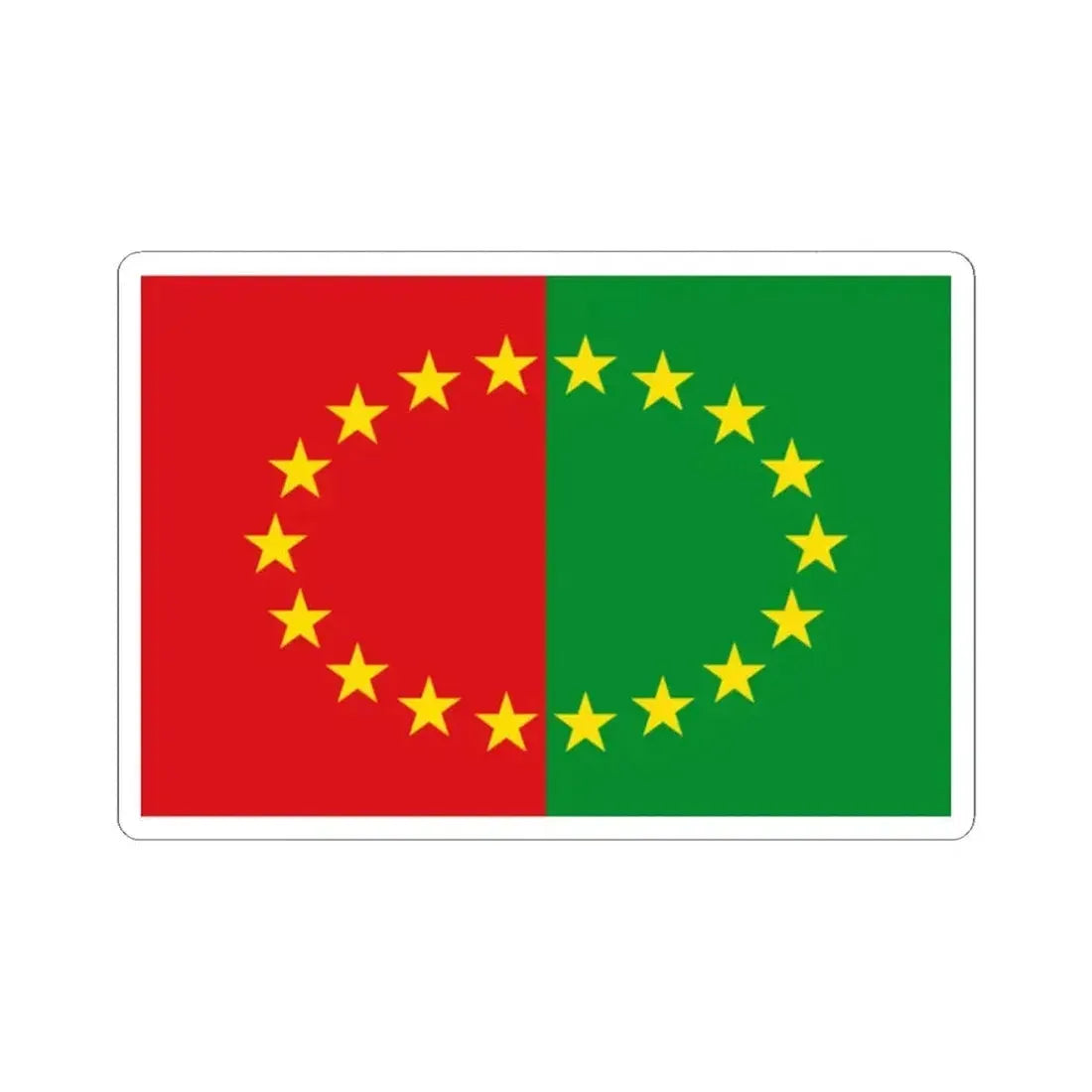 Flag of Hannut (Belgium) STICKER Vinyl Kiss-Cut Decal 2 Inch White - The Sticker Space