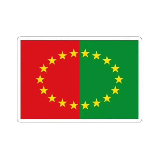 Flag of Hannut (Belgium) STICKER Vinyl Kiss-Cut Decal 2 Inch White - The Sticker Space