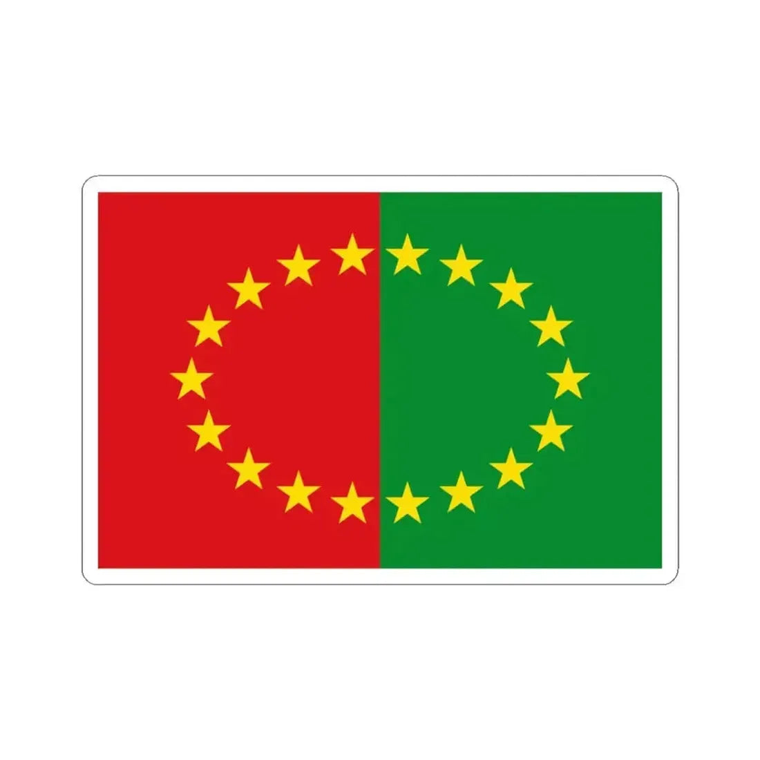 Flag of Hannut (Belgium) STICKER Vinyl Kiss-Cut Decal 3 Inch White - The Sticker Space