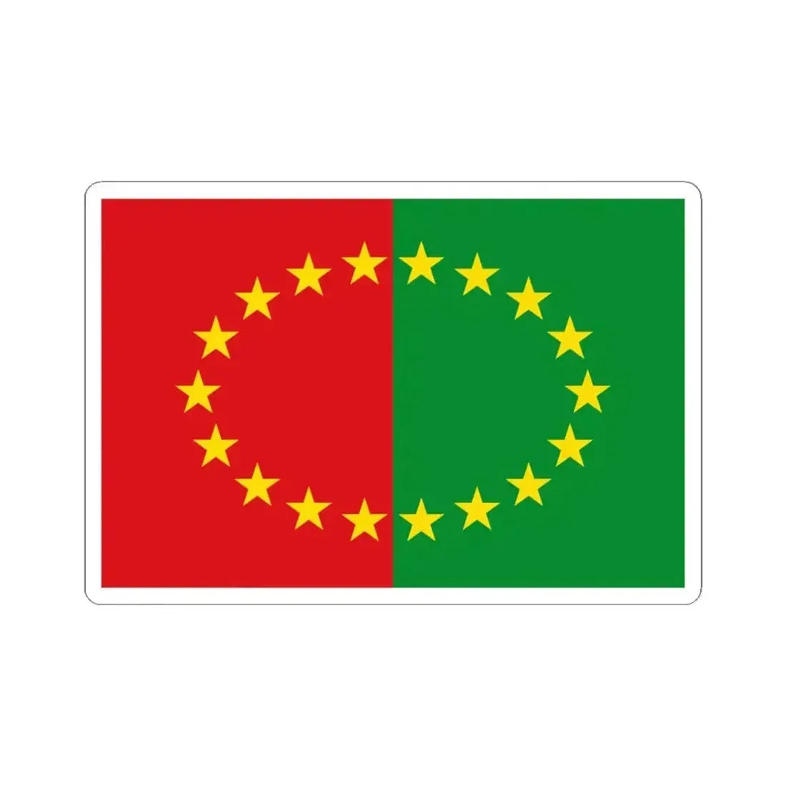 Flag of Hannut (Belgium) STICKER Vinyl Kiss-Cut Decal 4 Inch White - The Sticker Space