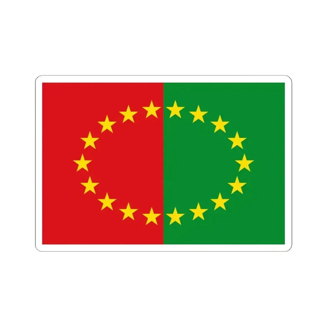 Flag of Hannut (Belgium) STICKER Vinyl Kiss-Cut Decal 6 Inch White - The Sticker Space