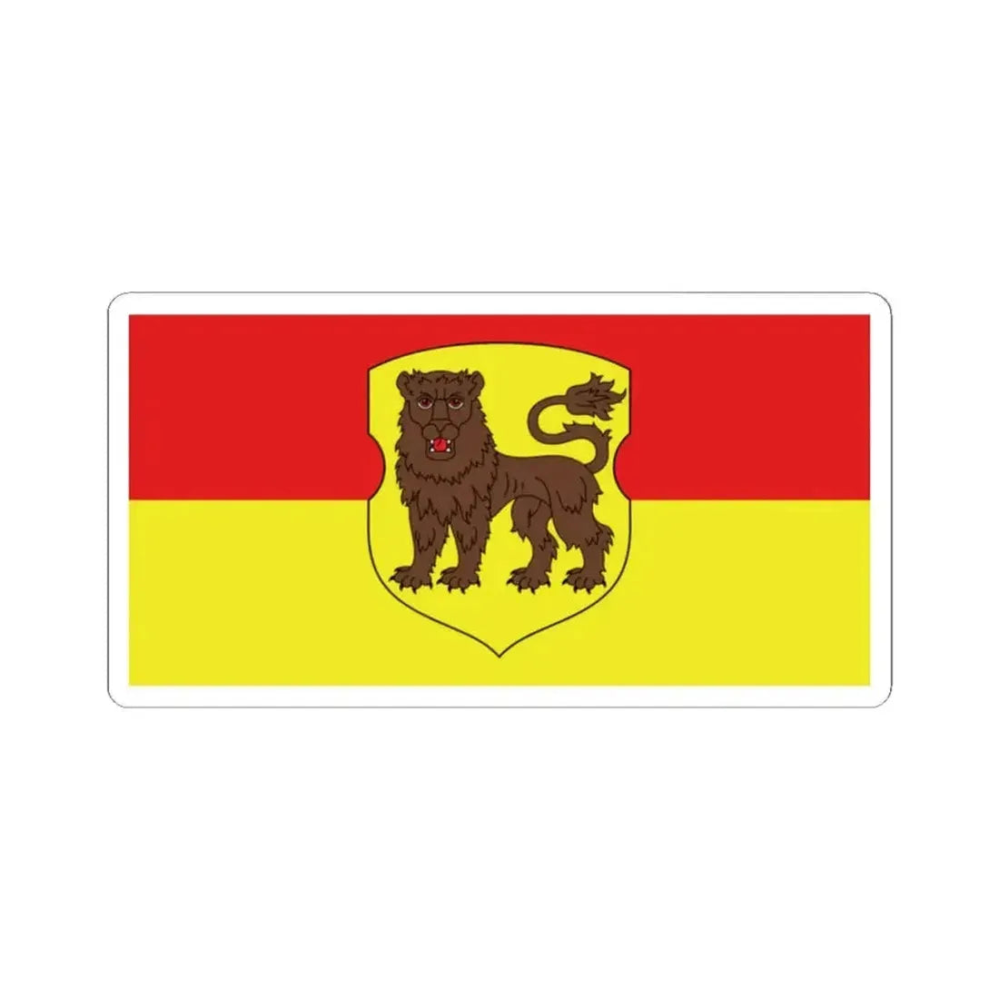 Flag of Haradok and Haradok Rajon (Belarus) STICKER Vinyl Kiss-Cut Decal 2 Inch White - The Sticker Space