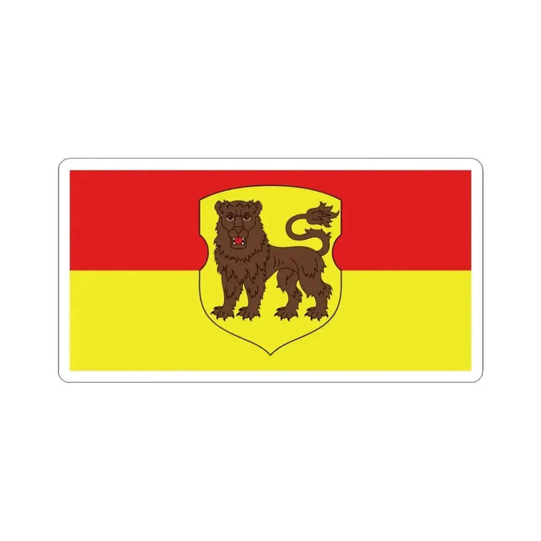 Flag of Haradok and Haradok Rajon (Belarus) STICKER Vinyl Kiss-Cut Decal 3 Inch White - The Sticker Space