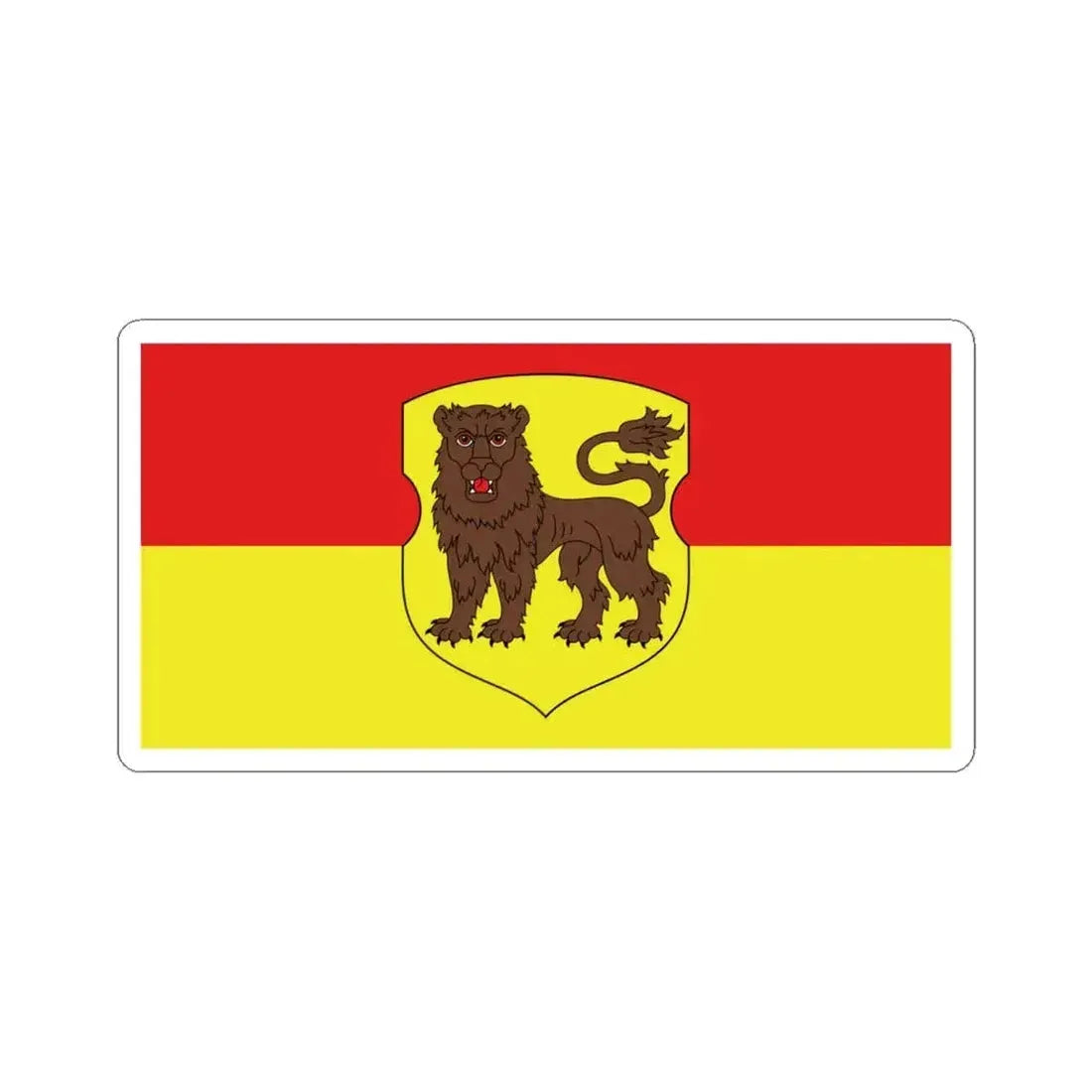 Flag of Haradok and Haradok Rajon (Belarus) STICKER Vinyl Kiss-Cut Decal 6 Inch White - The Sticker Space