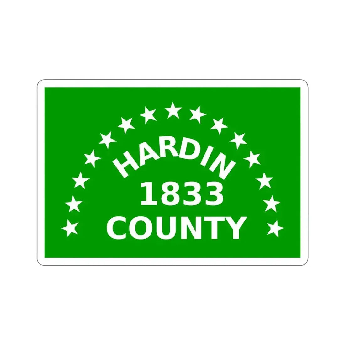 Flag of Hardin County Ohio STICKER Vinyl Die-Cut Decal 6 Inch - The Sticker Space