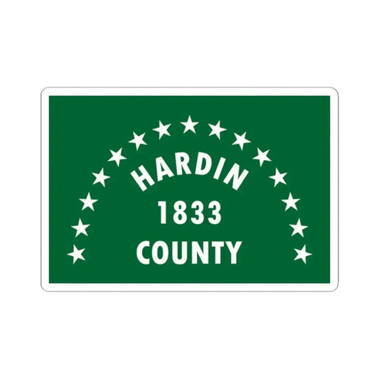 Flag of Hardin County Ohio (United States) STICKER Vinyl Kiss-Cut Decal 2 Inch White - The Sticker Space