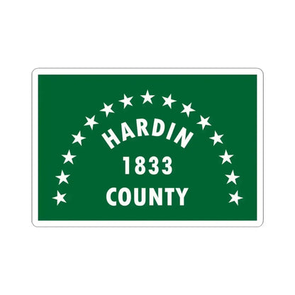 Flag of Hardin County Ohio (United States) STICKER Vinyl Kiss-Cut Decal 4 Inch White - The Sticker Space