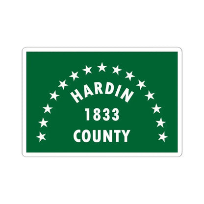 Flag of Hardin County Ohio (United States) STICKER Vinyl Kiss-Cut Decal 6 Inch White - The Sticker Space