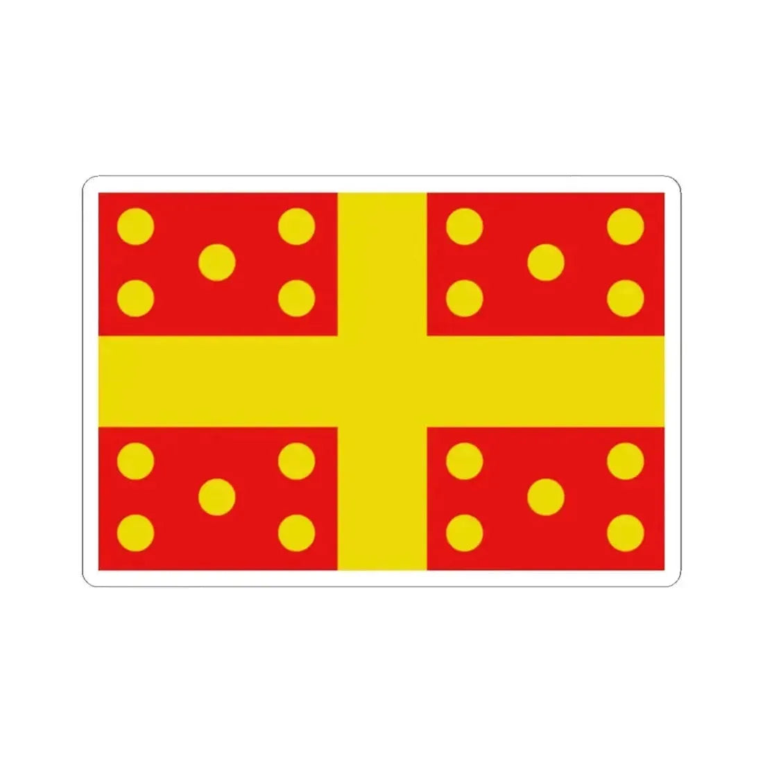 Flag of Harelbeke (Belgium) STICKER Vinyl Kiss-Cut Decal 2 Inch White - The Sticker Space