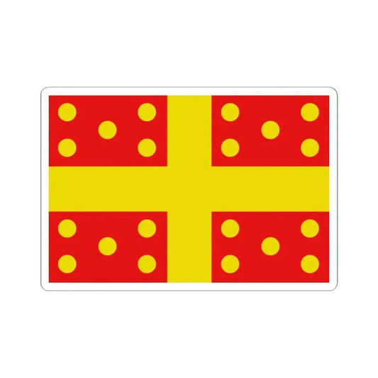 Flag of Harelbeke (Belgium) STICKER Vinyl Kiss-Cut Decal 2 Inch White - The Sticker Space