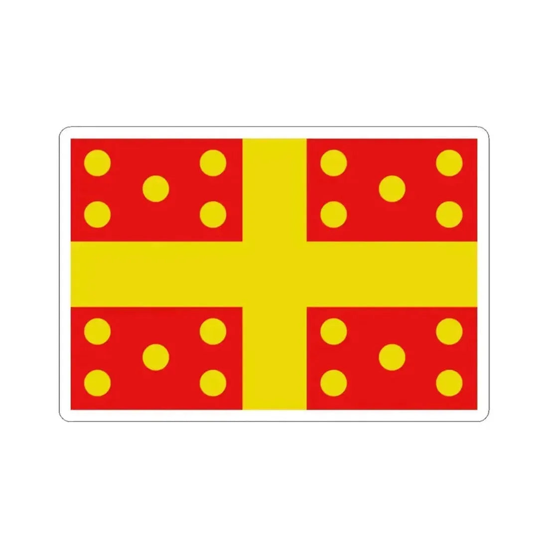 Flag of Harelbeke (Belgium) STICKER Vinyl Kiss-Cut Decal 3 Inch White - The Sticker Space