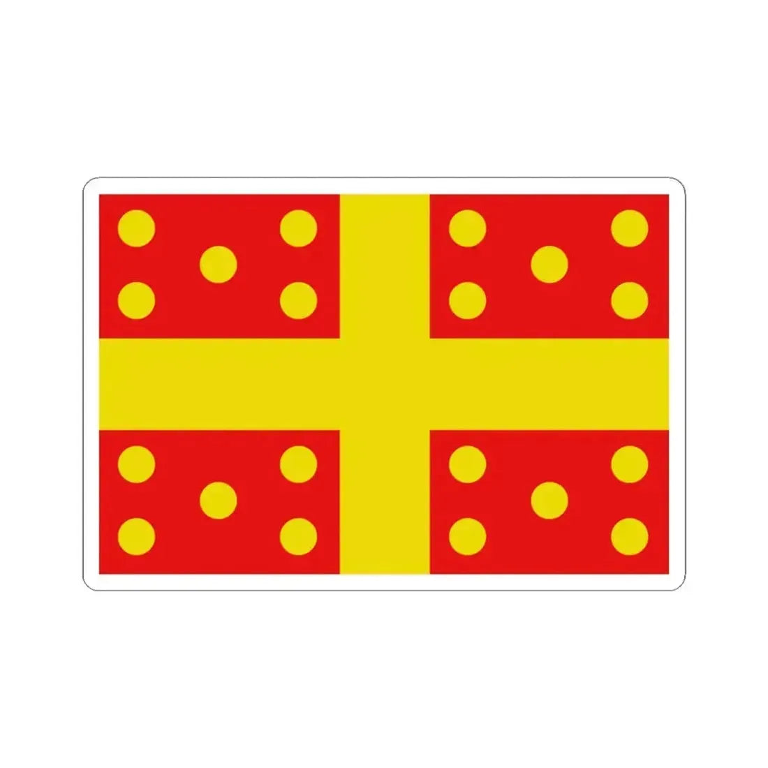 Flag of Harelbeke (Belgium) STICKER Vinyl Kiss-Cut Decal 4 Inch White - The Sticker Space